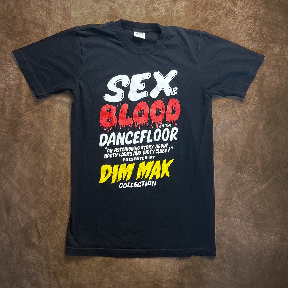 Dim Mak Collection Dance Floor T-Shirt Black Multicolor Short Sleeve Men's XS